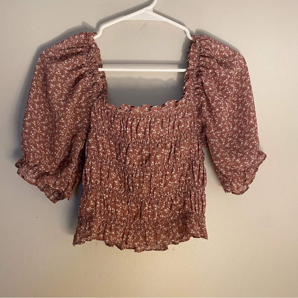 Breath of Youth Cropped Floral Top